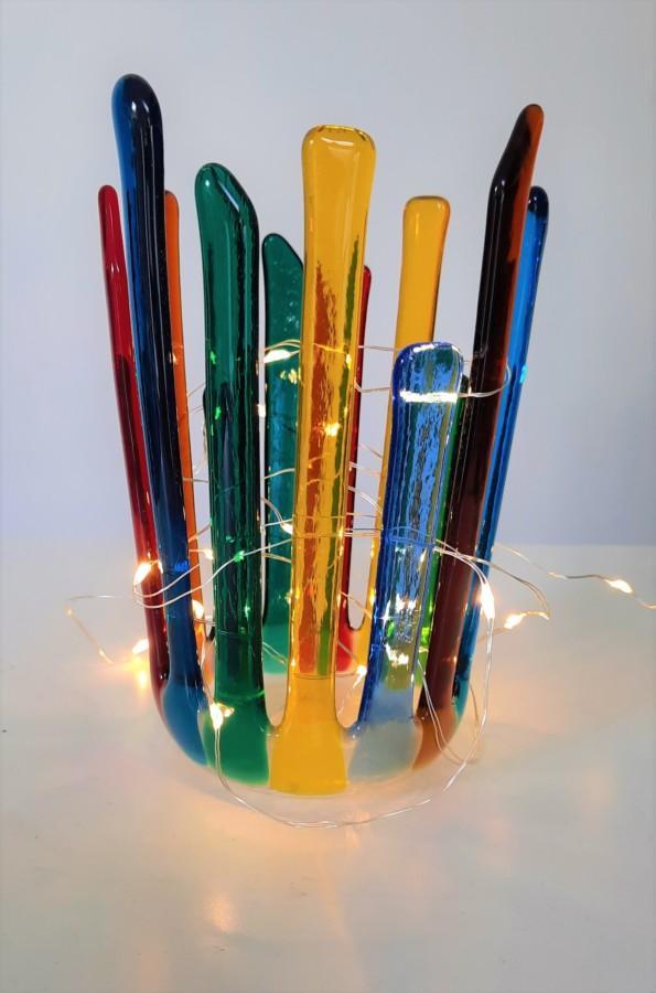 Starlight Candle Holder in Rainbow Colours - Tall